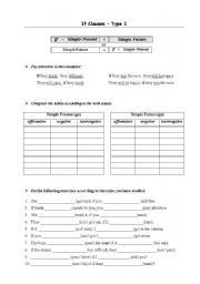 English worksheet: If clauses Type I (very simple)