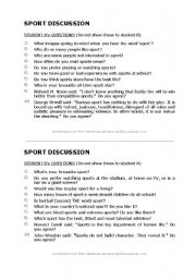 English Worksheet: Sport discussion