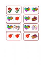 English Worksheet: Valentines Domino - part 2 of 3