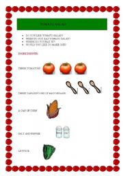 English worksheet: tomato  salad