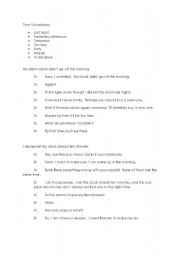 English worksheet: Talking about Time