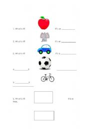 English worksheet: What is it?