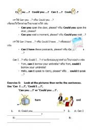English Worksheet: Can / Could