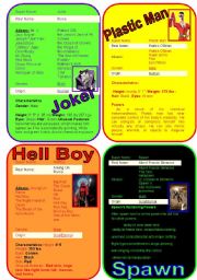 English Worksheet: Superheros - Set #2