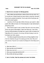 English Worksheet: present simple