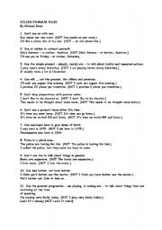 English Worksheet: 100 Golden Grammar Rules