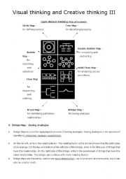 English Worksheet: Visual thinking and Creative thinking III