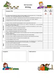 English Worksheet: assessment for writing