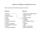 Adjectives to describe places/cities (advanced)