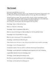 English Worksheet: Gerunds
