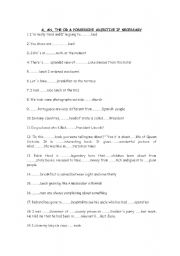 English Worksheet: DEFINITE AND INDEFINITE ARTICLES