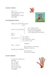 English Worksheet: GREETING AND INTRODUCING PEOPLE