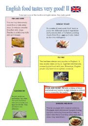 English Worksheet: ENGLISH FOOD TASTES VERY GOOD! Part Two