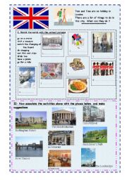 English Worksheet: Making suggestions for a stay in London