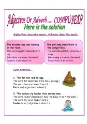 English Worksheet: Adjective or Adverb