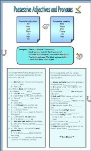 Possessive adjectives and pronouns