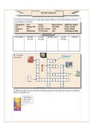 English worksheet: HOUSE OBJECTS