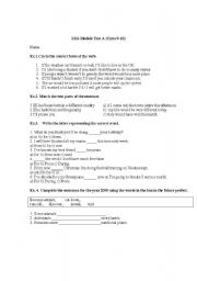 English Worksheet: test