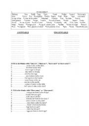English Worksheet: how many -how much