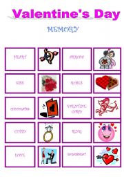 VALENTINEs DAY - 2 pages - MEMORY & MATCH