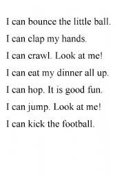 English Worksheet: can you read these sentences?