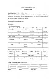 English worksheet: Describing people