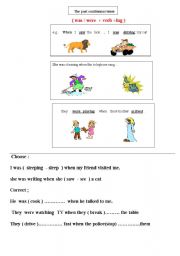 English worksheet: when