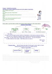 English worksheet: customs