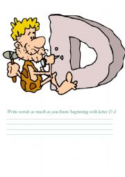 English Worksheet: Letters D, E, F