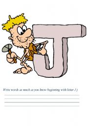 English Worksheet: Letters J , K , L