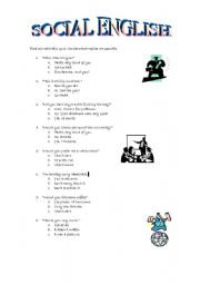 English worksheet: Social English