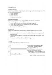 English Worksheet: Wishes and regrets