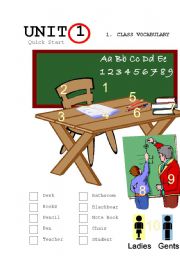 English Worksheet: Classroom vocabulary