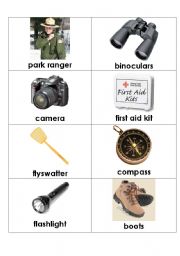 English Worksheet: camping words 1