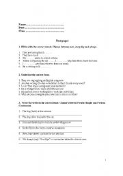 English Worksheet: test paper