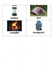 English worksheet: camping words 3