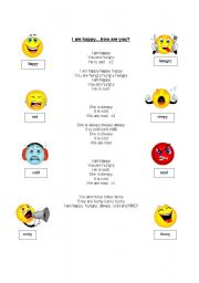 I am happy - how are you?  Personal pronouns and feelings