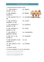 English Worksheet: Possessive Case - part 2 ( Family Members )