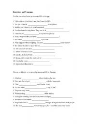 English Worksheet: Reflexive and Reciprocal Pronouns 