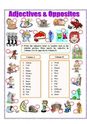 English Worksheet: Adjectives and Opposites (part 2)