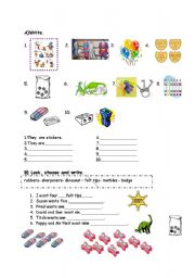 English Worksheet: small toys