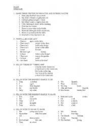 English worksheet: ENGLISH TEST