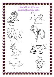 English worksheet: Animals 