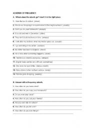 English Worksheet: Adverbs of frequency