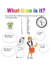 English worksheet: What time is it