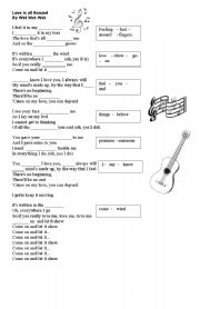 English Worksheet: love is All around