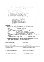 English worksheet: must mustnt