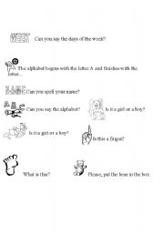 English Worksheet: general questions 