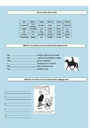 English worksheet: basic verbs (beginners)