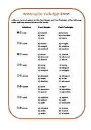 English worksheet: irregular verbs part 4